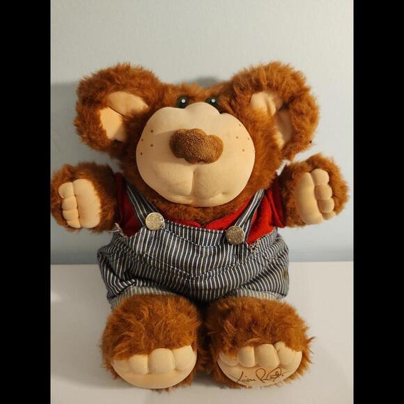1986 FURSKINS BUBBA 14" Plush Teddy Bear Doll Cabbage Patch Kids Xavier‎ Roberts - Picture 1 of 3